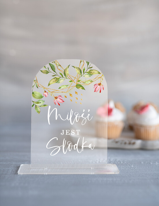 Numery na stół Akryl numerek na stół weselny eleganckie najpiękniejsze satynowa pleksi 130/akrylUV/nrS