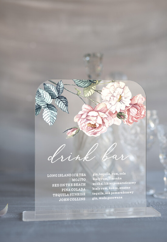 Numery na stół Akryl numerek na stół weselny eleganckie najpiękniejsze satynowa pleksi 125/akrylUVd/nrS