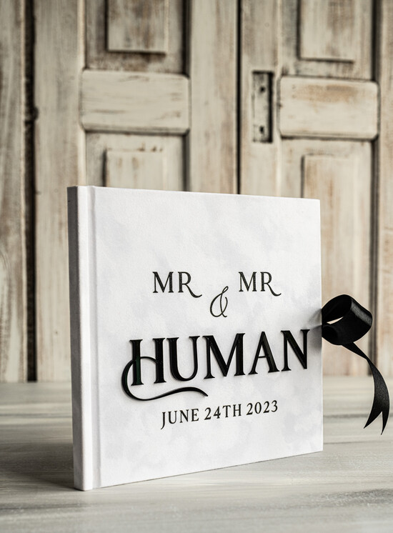 Księgi wpisów gości welurowe biała ślubna księga gości i album na zdjęcia w jednym, album na życzenia i zdjęcia z fotobudki, wese 01/velwhite/kwg