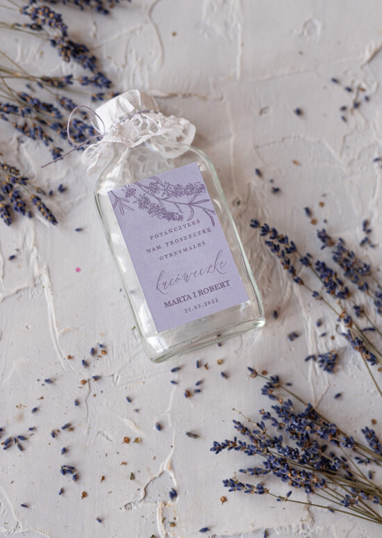 Podziękowania dla Gości Weselnych Butelki upominki dla gości weselnych, buteleczki 100 ml na wesele 01/foldlaw/bPOdgo