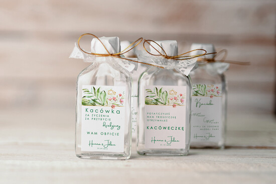 Podziękowania dla Gości Weselnych Butelki piękne podziękowania, mini buteleczki na wesele 01/VbotF/bPOdgo