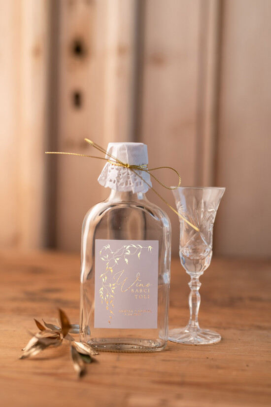 Podziękowania dla Gości Weselnych Butelki upominki dla gości weselnych piersiówki z personalizacją pojemność 200 ml  22/gold/butelki5