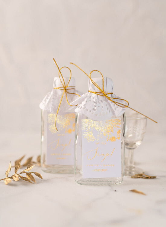 Podziękowania dla Gości Weselnych Butelki ślubne upominki dla gości weselnych, buteleczka flaszeczka prezent dla gości 2/glamPt/bPOdgo