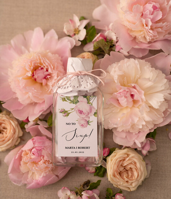 Podziękowania dla Gości Weselnych Butelki podziękowania prezenciki dla gości weselnych, buteleki kacowki w podziękowaniu 1/glamk/bPOdgo