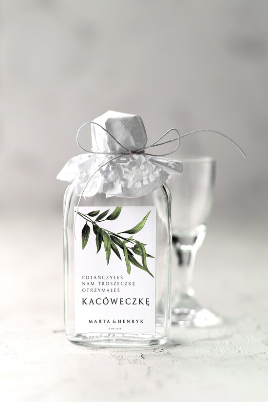Podziękowania dla Gości Weselnych Butelki piękne podziękowania, piersiowki buteleczki weselne 01/NWK/bPOdgo