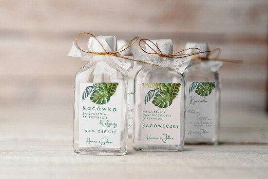 Podziękowania dla Gości Weselnych Butelki podziękowania od pary młodej na ślubie  buteleczki na alkohol   10/VbotF/bPOdgo