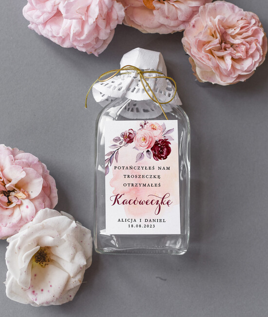 Podziękowania dla Gości Weselnych Butelki prezenty dla gości weselnych, buteleczki dla gości weselnych, podziękowania dla gosci weselnych, but 21/CB/bPOdgo