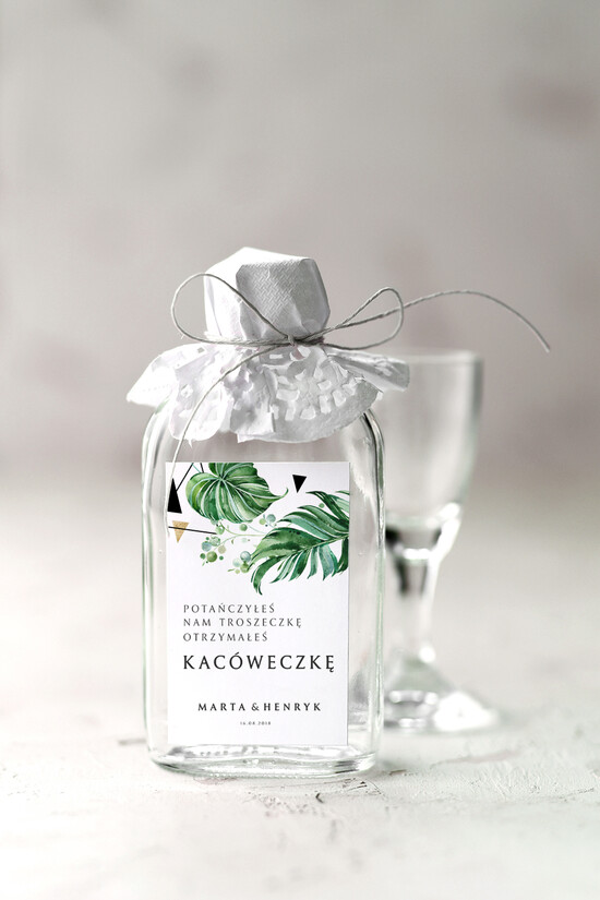 Podziękowania dla Gości Weselnych Butelki piękne podziękowania, buteleczki piersióweczki kacóweczki 1/CB/bPOdgo