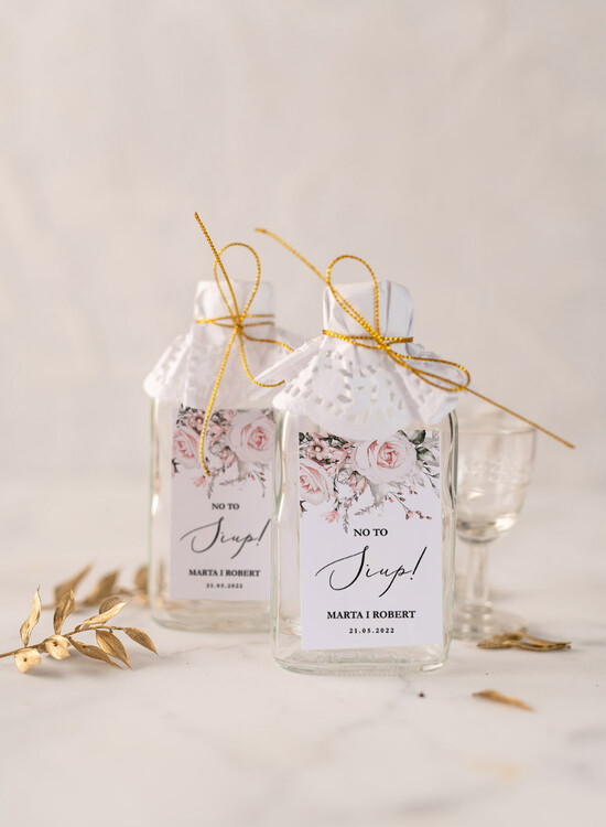 Podziękowania dla Gości Weselnych Butelki upominki dla gości weselnych, kacówka buteleczka na poprawiny 10/CBL/bPOdgo