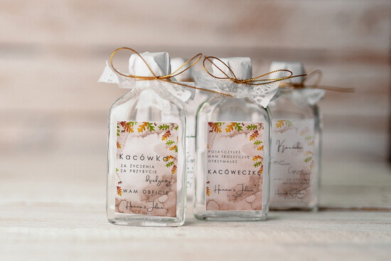 Podziękowania dla Gości Weselnych Butelki podziękowania prezenciki dla gości weselnych, buteleczki z alkoholem dla gosci 06/Abot/bPOdgo