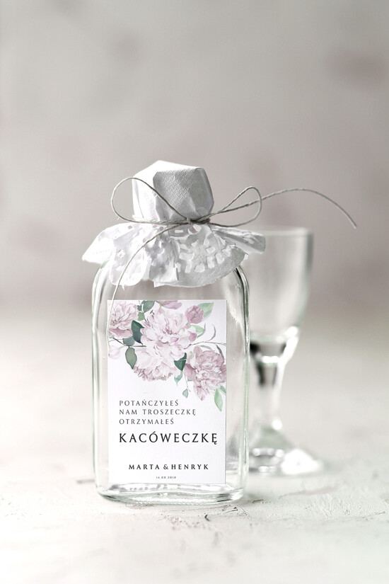 Podziękowania dla Gości Weselnych Butelki pomysłowe podziękowania dla gości, kacóweczka do własnego wypełnienia 9/CB/bPOdgo