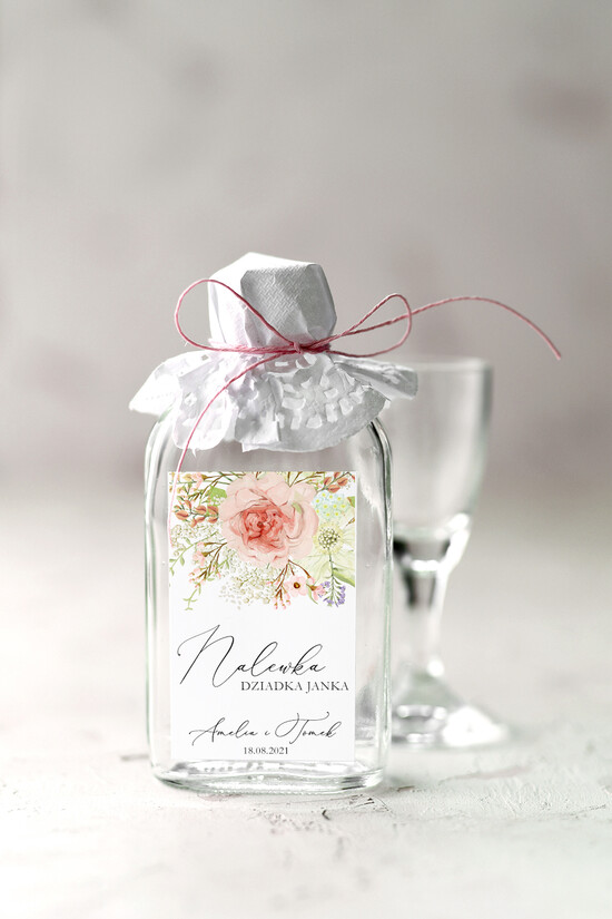 Podziękowania dla Gości Weselnych Butelki cudowne podziękowania, piersiowki buteleczki weselne 32/CBw/bPOdgo