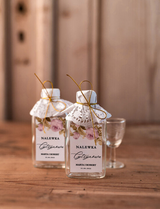 Podziękowania dla Gości Weselnych Butelki prezenty dla gości na weselu, piersiowki buteleczki weselne 1/geokap/bPOdgo