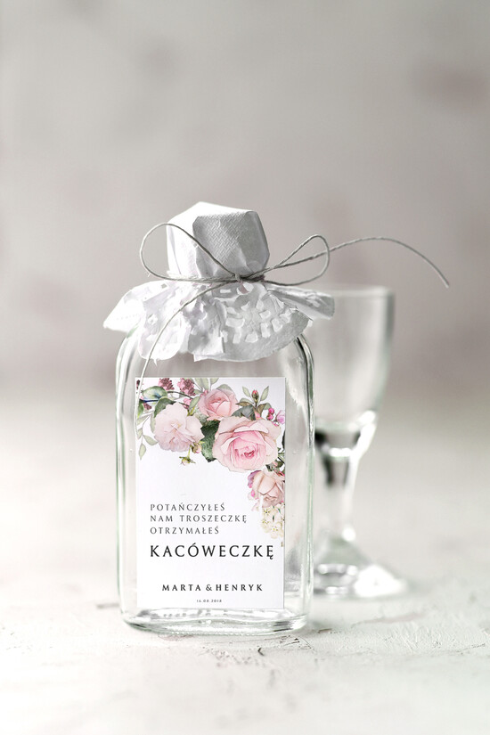 Podziękowania dla Gości Weselnych Butelki unikatowe podziękowania dla gości weselnych buteleczki na alkohol   14/CB/bPOdgo