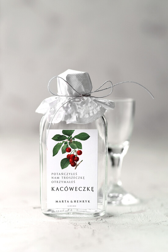 Podziękowania dla Gości Weselnych Butelki prezencik dla gości weselnych, butelka na nalewka prezent dla gości weselnych 16/Vbot/bPOdgo