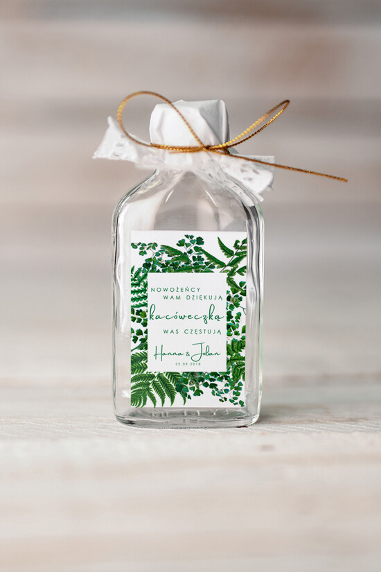 Podziękowania dla Gości Weselnych Butelki upominki prezenty podziękowania dla gości butelki kacówki 03/VbotF/bPOdgo