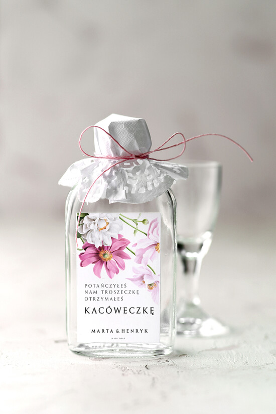 Podziękowania dla Gości Weselnych Butelki upominki prezenty podziękowania dla gości butelki 17/Vbot/bPOdgo