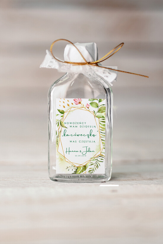 Podziękowania dla Gości Weselnych Butelki pomysłowe podziękowania dla gości, malutkie buteleczki na alkohol 010/Vbot/bPOdgo