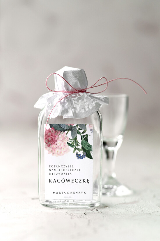 Podziękowania dla Gości Weselnych Butelki upominki prezenty podziękowania dla gości buteleczki dowolny napis 07/Vbot/bPOdgo