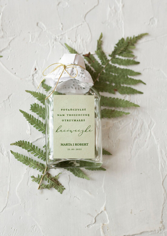 Podziękowania dla Gości Weselnych Butelki oryginalne podziękowania dla gości weselnych, piersówki na własny trunek 02/elia/bPOdgo