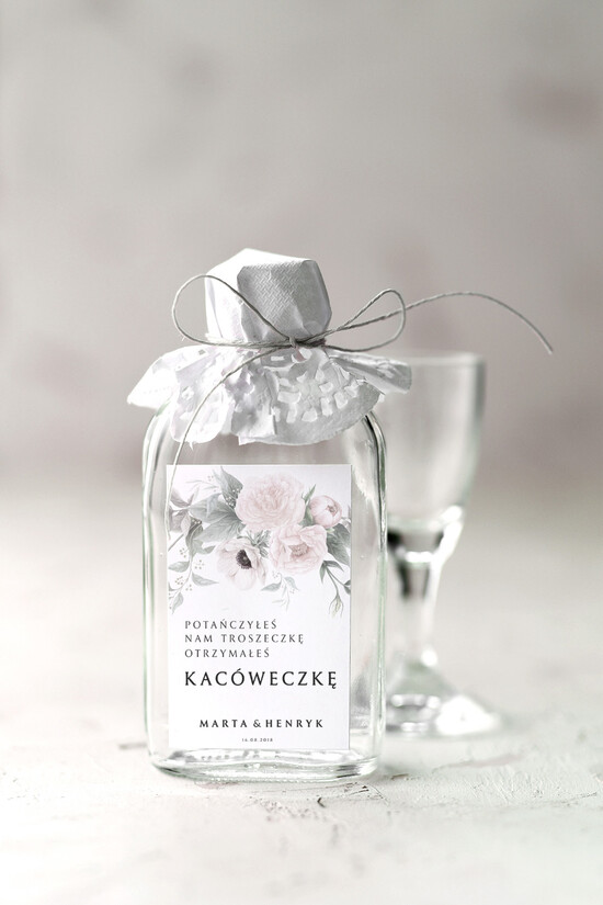 Podziękowania dla Gości Weselnych Butelki prezenty dla gości na weselu, piersiowki podziekowania kacowki 4/CB/bPOdgo