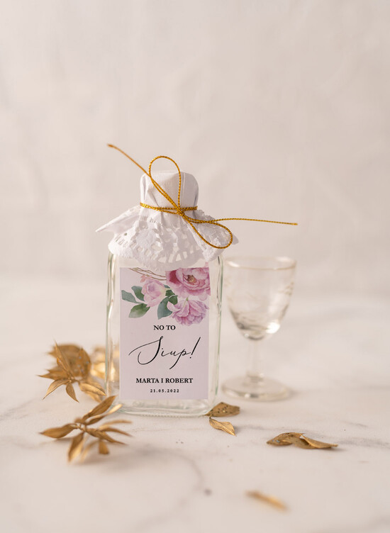 Podziękowania dla Gości Weselnych Butelki personalizowane podziękowania dla gości weselnych, kacowki buteleczki weselne 09/CBL/bPOdgo