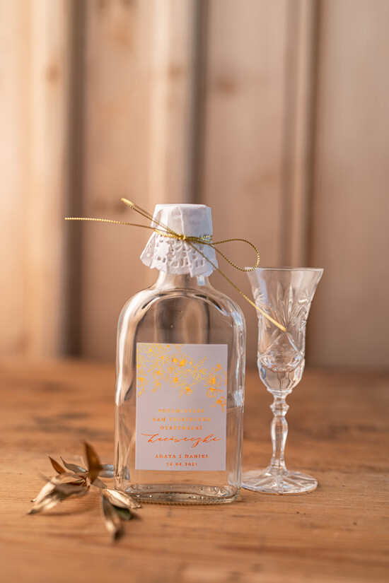 Podziękowania dla Gości Weselnych Butelki podarunki dla gości weselnych, buteleczki dla gości weselnych 10/glamF/butelki5