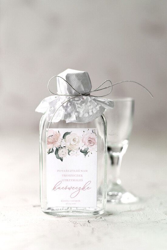 Podziękowania dla Gości Weselnych Butelki unikatowe podziękowania dla gości, mini buteleczki na wesele 51/CBw/bPOdgo