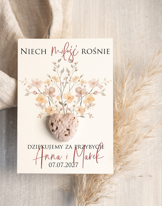 Podziękowania dla Gości Weselnych Nasionka Kwiatów podziękowania dla gości weselnych, prezenciki dla gosci, podziekowanie upominek nasionka kwiatów 06/Vbot/PGNsrc
