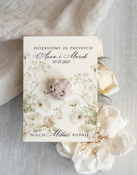 Podziękowania dla Gości Weselnych Nasionka Kwiatów podziękowania dla gości weselnych, prezenciki dla gosci, podziekowanie upominek nasionka kwiatów 10/Vbot/PGNsrc