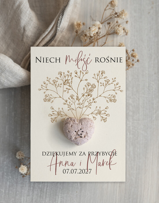 Podziękowania dla Gości Weselnych Nasionka Kwiatów podziękowania dla gości weselnych, prezenciki dla gosci, podziekowanie upominek nasionka kwiatów 01/Vbot/PGNsrc