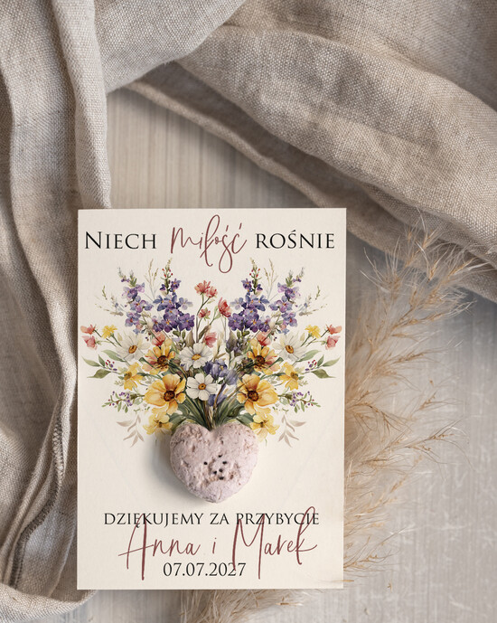 Podziękowania dla Gości Weselnych Nasionka Kwiatów podziękowania dla gości weselnych, prezenciki dla gosci, podziekowanie upominek nasionka kwiatów 08/Vbot/PGNsrc