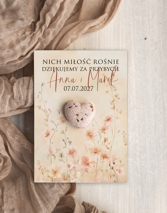 Podziękowania dla Gości Weselnych Nasionka Kwiatów podziękowania dla gości weselnych, prezenciki dla gosci, podziekowanie upominek nasionka kwiatów 04/Vbot/PGNsrc