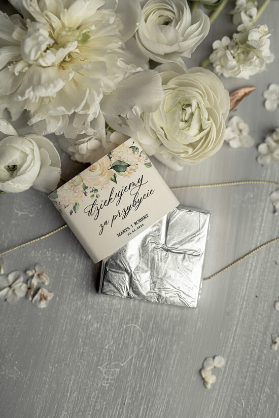 Słodkości / miodki - czekoladki Czekoladki prezenciki dla gości weselnych, czekolada personalizowana 1/ow/czeko