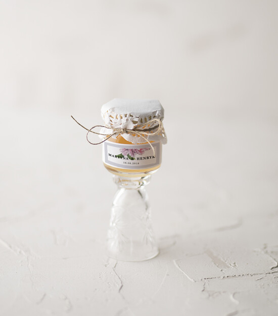 Słodkości / miodki - czekoladki Miody i słoiczki Nutella prezenciki podarunki po weselu słodki poczęstunek mały miodek   06/Vbot/MD