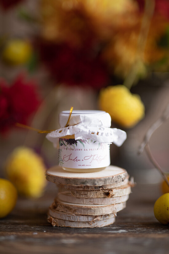 Słodkości / miodki - czekoladki Miody i słoiczki Nutella prezenciki dla gości weselnych słodki upominek miodki w słoiczku   1/fallkalka/MD