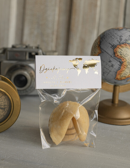 Podziękowania dla Gości Weselnych Ciasteczka z wróżbą prezenciki dla gości na weselu ciasteczko z wróżbą, podziękowania dla gości po weselu, ciastko z wró 01/passKzl/ciasteczko