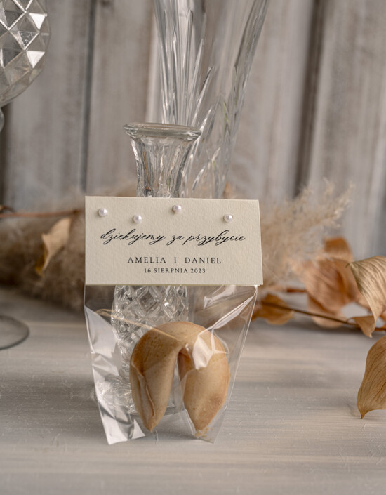 Podziękowania dla Gości Weselnych Ciasteczka z wróżbą podziękowania dla gości weselnych, ciasteczka wróżbą fajne pomysły jak podziękować gościom weselnym  01/per/ciasteczko