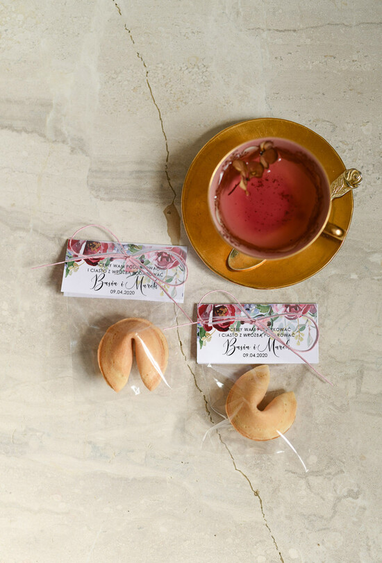 Podziękowania dla Gości Weselnych Ciasteczka z wróżbą prezent dla gości weselnych, ciastka z wrozba i podziekowaniem 93/cc/podzciastko