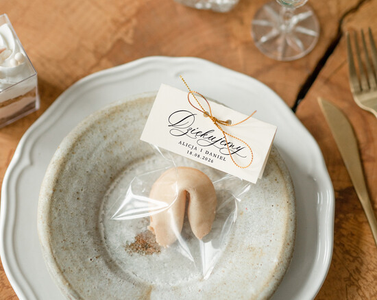 Podziękowania dla Gości Weselnych Ciasteczka z wróżbą oryginalne podziękowania dla gości na weselu, ciasteczko z wróżbą i dedykacją, prezenty dla gości we 03/wrzlN/CwZ25