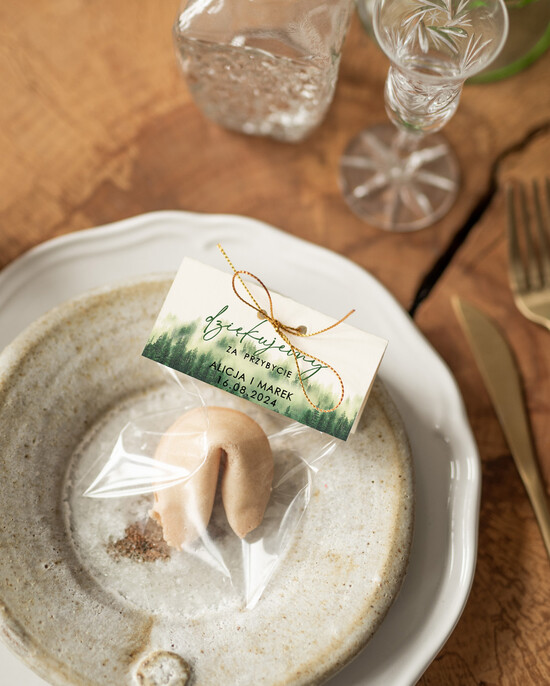 Podziękowania dla Gości Weselnych Ciasteczka z wróżbą prezenciki dla gości ciasteczka z wróżbą, podziękowania dla gości ciasteczka z wróżbą, ciekawe pomys 01/LASj/ciasteczko