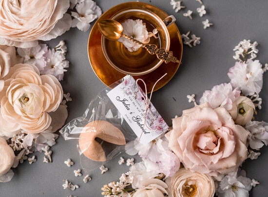 Podziękowania dla Gości Weselnych Ciasteczka z wróżbą piękne podziękowania, chińskie ciasteczko dla gości 01/harm/podzciastko