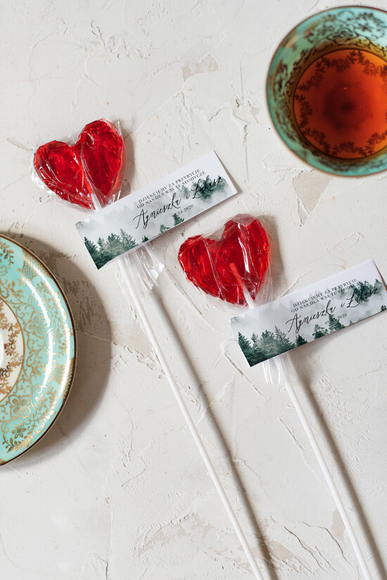 Słodkości / miodki - czekoladki Lizaki prezenciki podarunki po weselu spersonalizowane łakocie    09/Abot/LIZ