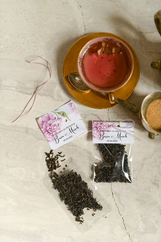 Fiolki i Saszetki Kawa i Herbata Saszetki personalizowane podziękowania dla gości weselnych w formie aromatycznej kawy    009/ccs/saszetka