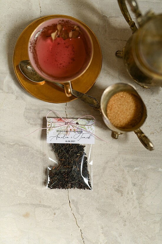 Fiolki i Saszetki Kawa i Herbata Saszetki podziękowania dla gości po weselu w formie smakowitej kawy    32/CBw/saszetka