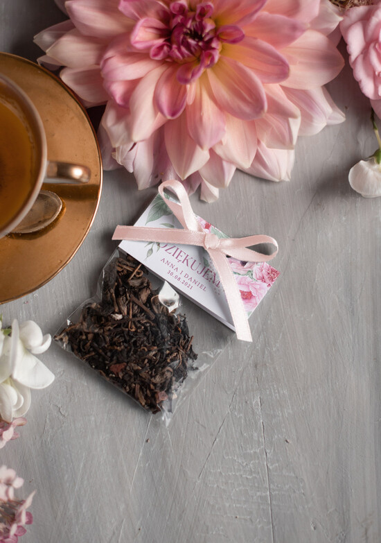 Fiolki i Saszetki Kawa i Herbata Saszetki podziękowania podarunki dla gości weselnych piękne saszetki z kawą torebeczka z kawą lub herbatką    02/kieszgold/saszetki