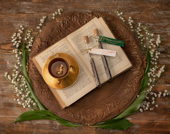 Fiolki i Saszetki Kawa i Herbata Fiolki ślubne podziękowania gościom do wyboru kawa lub herbata    10/GOLDKAL/fiolka