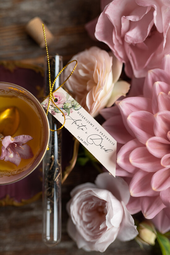 Fiolki i Saszetki Kawa i Herbata Fiolki upominki dla gości weselnych  fiolka z herbata lub kawa     02/kalka/fiolka