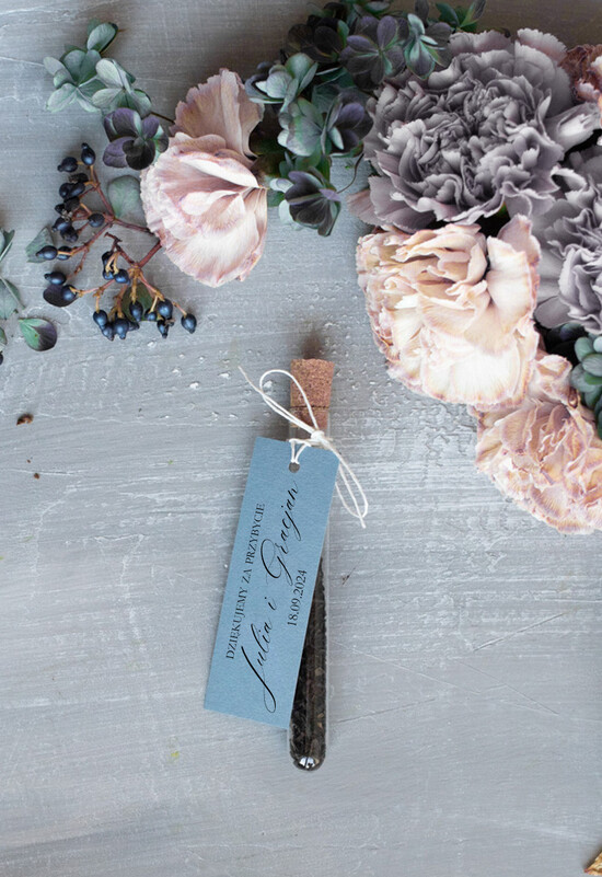 Fiolki i Saszetki Kawa i Herbata Fiolki ślubne upominki dla gości weselnych  fiolki do herbaty lub wlasnego wypelnienia     11/owb/fiolka