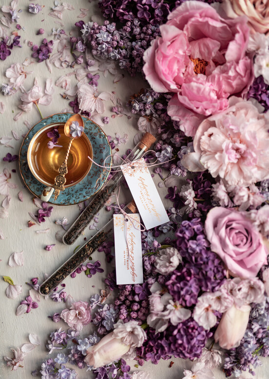 Fiolki i Saszetki Kawa i Herbata Fiolki upominki podziękowania za przybycie po ślubie zawierające herbatę lub kawę    2/glamF/fiolka